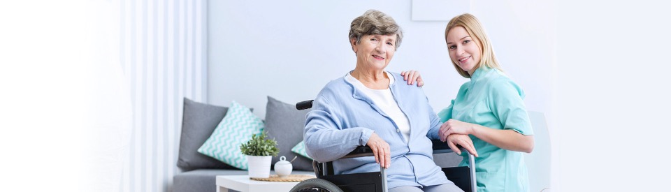 Senior receiving respectful non-medical support at home